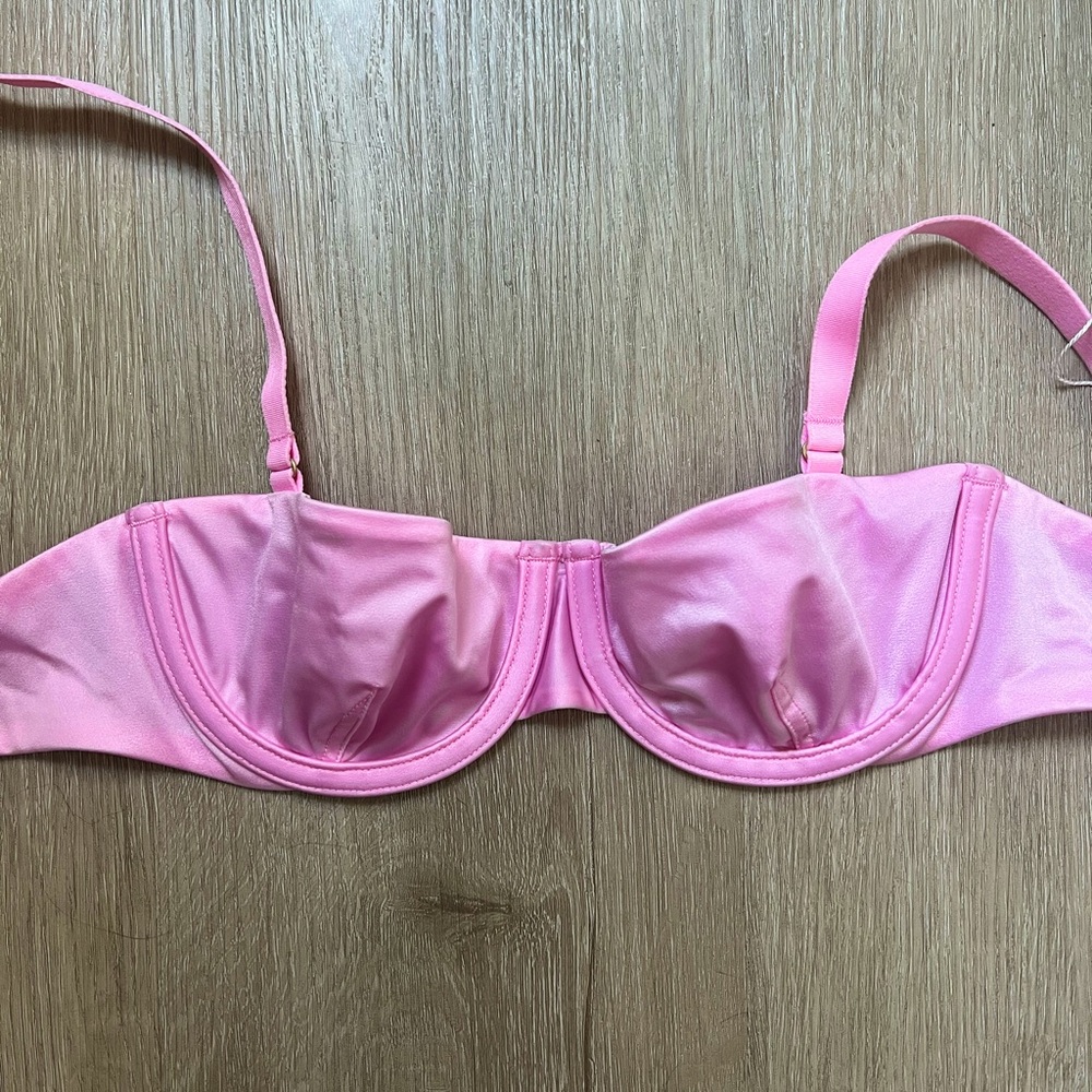 CUUP Balconette satin bra in rose shine, 30B, NWT